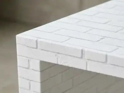 NG-NF 969 - Möbelfolie für Wand, Naturstein, Weiße Ziegel